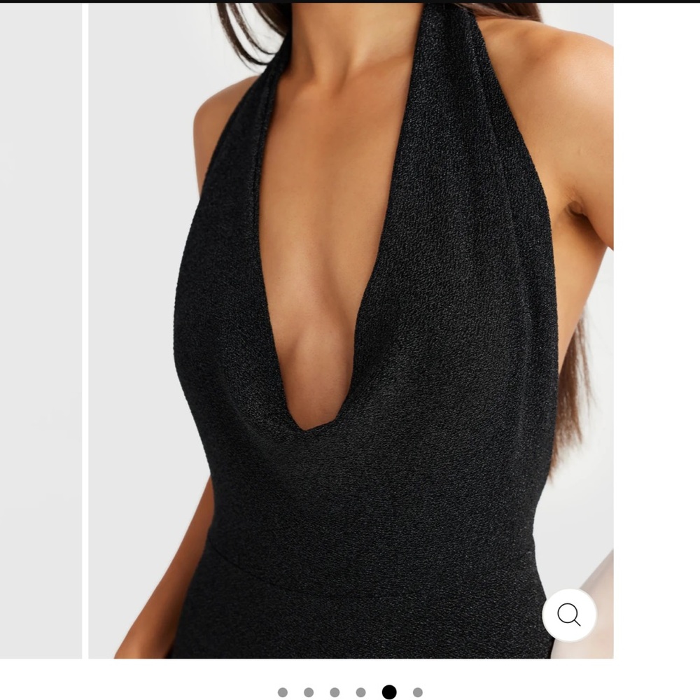 Elegant Black Halter Dress